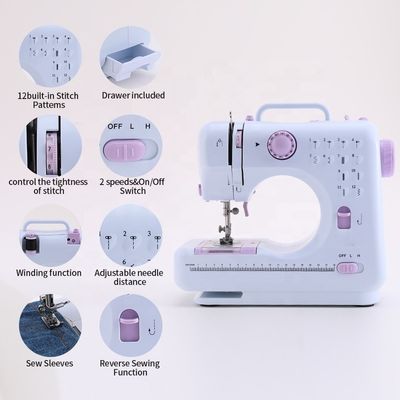 Mini macchina da cucire elettrica a zigzag resistente lunghezza di cucitura opzionale per la cucitura di tessuti