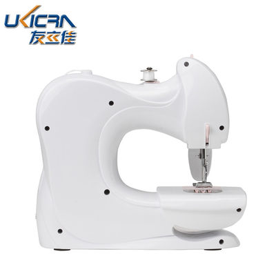 Mini macchina da cucire per uso domestico UFR-601 con lunghezza di cucitura 0-5 mm in colore bianco e rosa